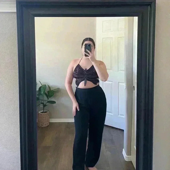 Vintage Caché Silk Butterfly Beaded Top - Picture 2 of 9